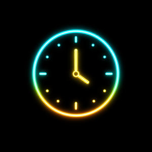 reloj neon